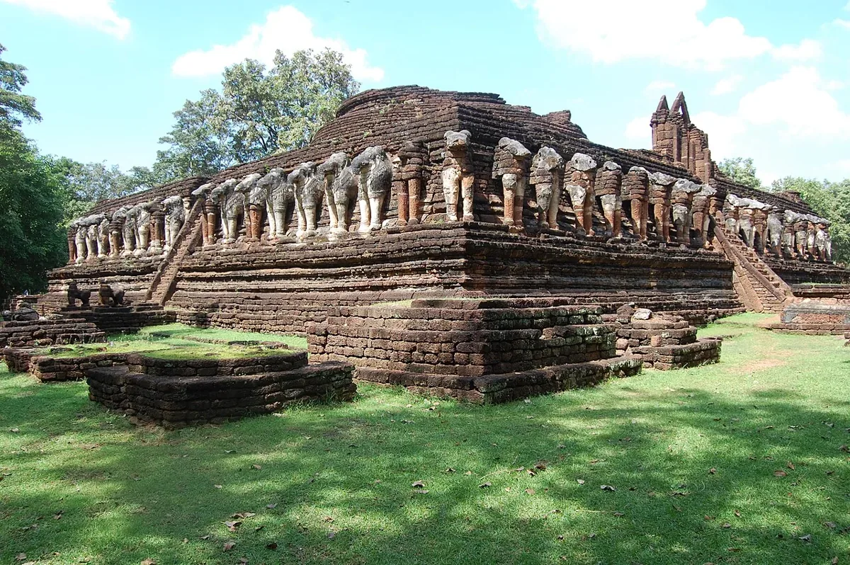วัดช้างรอบ อุทยานประวัติศาสตร์กำแพงเพชร จังหวัดกำแพงเพชร