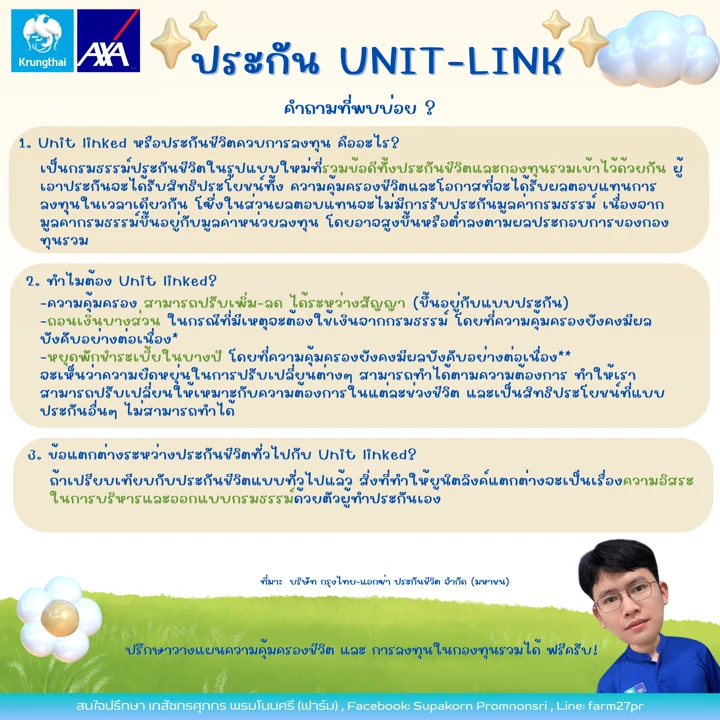 คำถามที่พบบ่อยเกี่ยวกับ Unit Linked